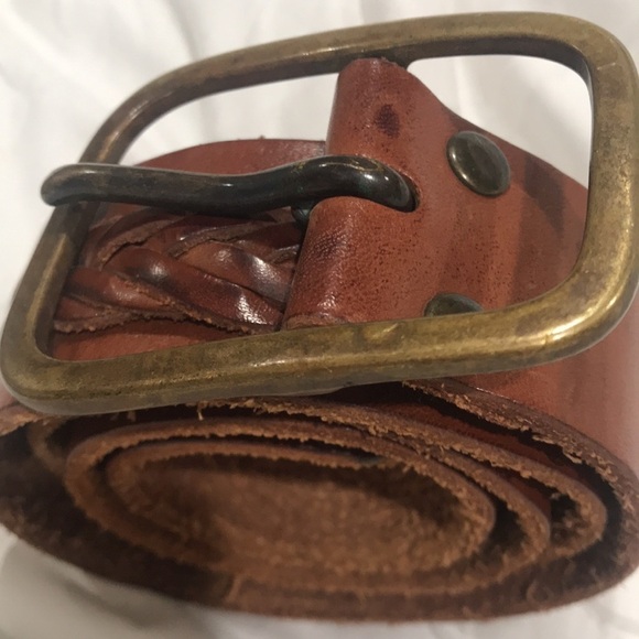 Unbranded brown leather belt size M - Picture 2 of 3